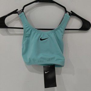 NWT Nike Girls' JDI Crossback Sport Swimsuit Top, M, Aurora Green $40 5B034